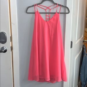 Pink shift dress